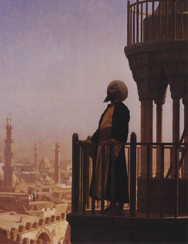 Jean - Leon Gerome Le Muezzin, the Call to Prayer. oil painting image